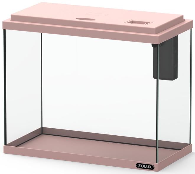Aquário ZOLUX EKAÏ 30 rosa de 12 litros com filtro interno