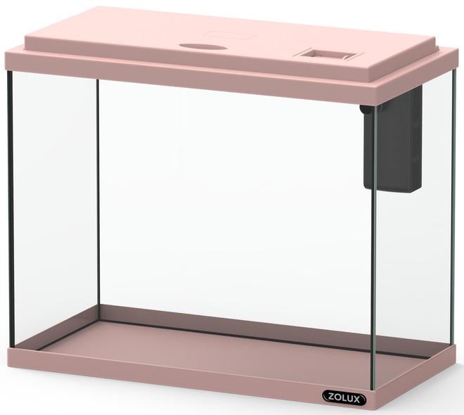 Aquário ZOLUX EKAÏ 35 rosa de 18 litros com filtro interno