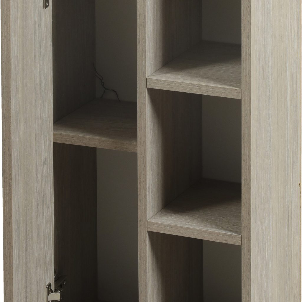 Móvel Zolux IDRO 20 zebrano cinzento com porta aberta