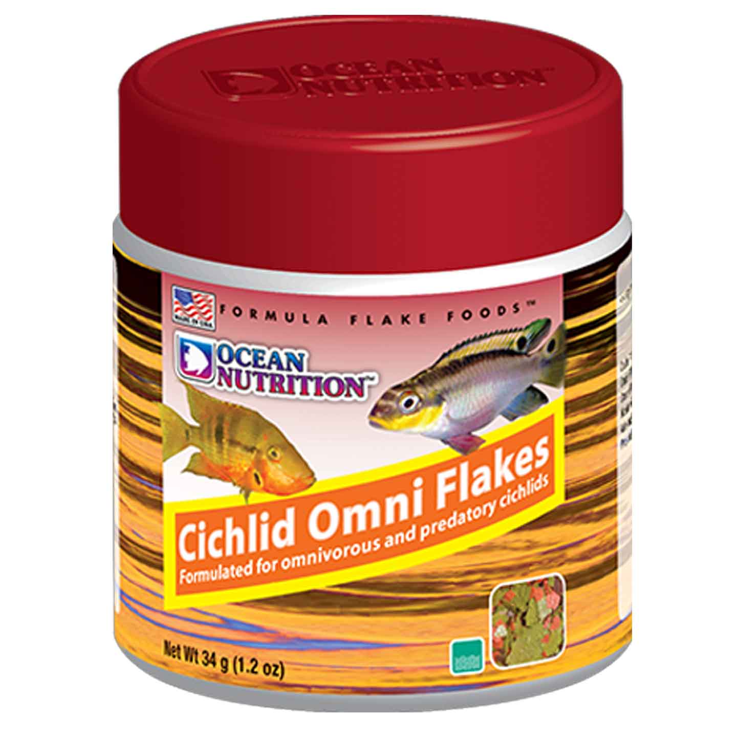Ocean Nutrition Cichlid Omni Flake (Cubo)